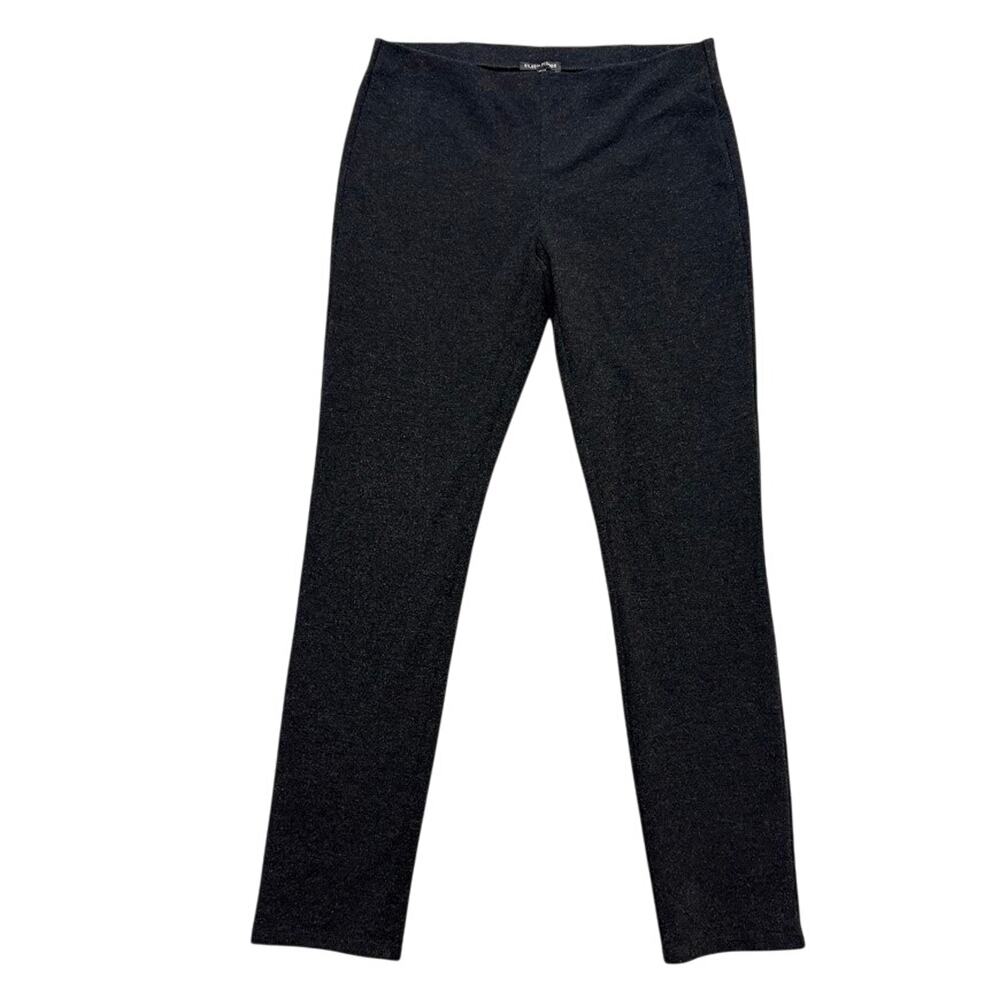Eileen Fisher Ponte Knit Pants Mid Rise Straight Leg Pull-On Gray Pants Size S